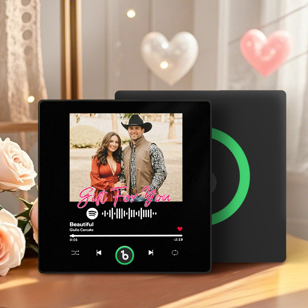 Custom Music Fridge Magnet with Colorful Frame Personalized Spotify Fridge Magnet with Photo Valentine's Day Gifts