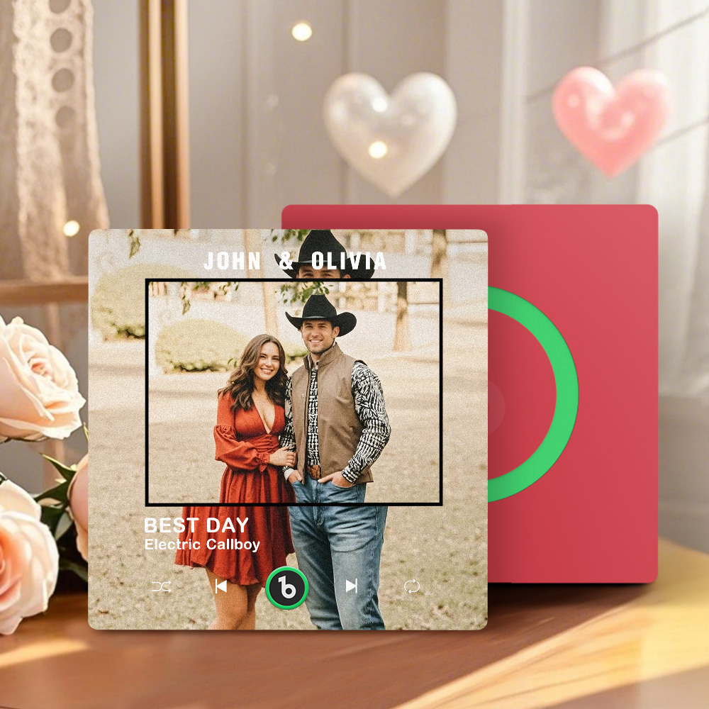 Custom Music Fridge Magnet Album Fridge Magnet with Colorful Frame Valentine's Day Gifts