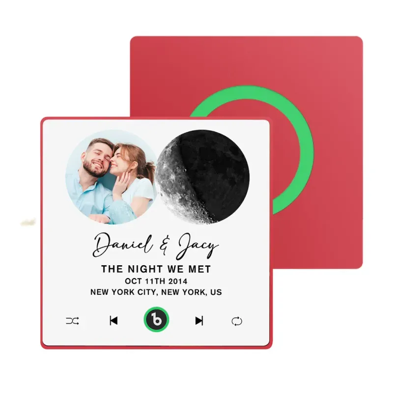 New Upgrade Custom Music Fridge Magnet Colorful Frame Album Fridge Magnet Can Play Songs Gift for Couple Valentine's Day Gifts