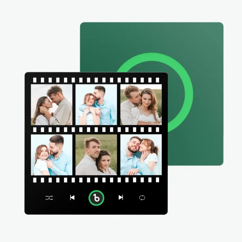 New Upgrade Custom Music Fridge Magnet Colorful Frame Album Fridge Magnet Can Play Songs Gift for Couple Valentine's Day Gifts