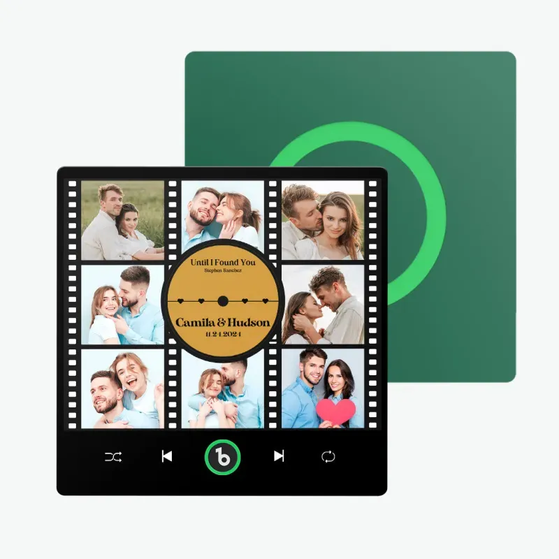 New Upgrade Custom Music Fridge Magnet Colorful Frame Album Fridge Magnet Can Play Songs Gift for Couple Valentine's Day Gifts