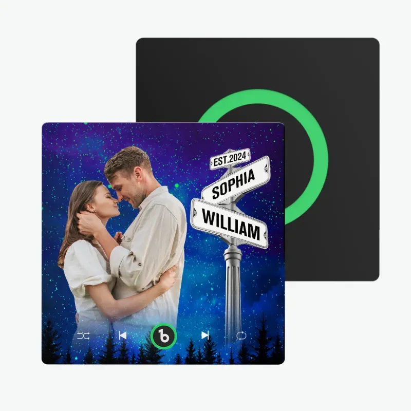 New Upgrade Custom Music Fridge Magnet Colorful Frame Album Fridge Magnet Can Play Songs Gift for Couple Valentine's Day Gifts