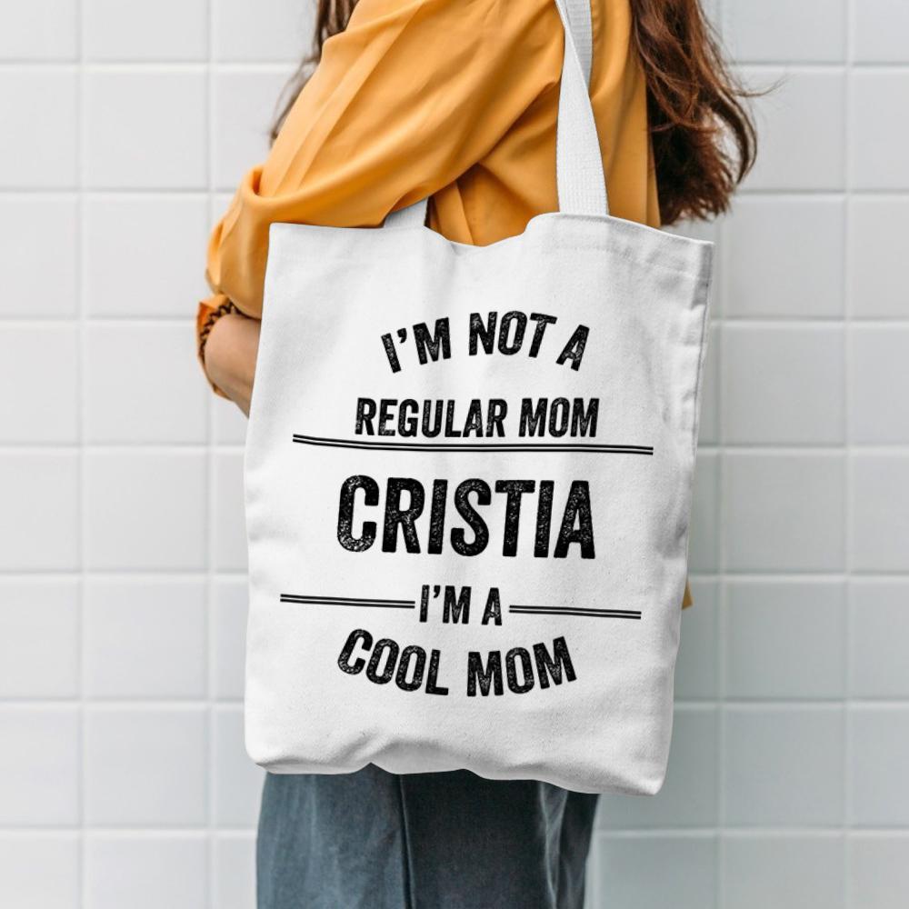 custom canvas tote bag for mom personalized beach bag reusable storage handbag