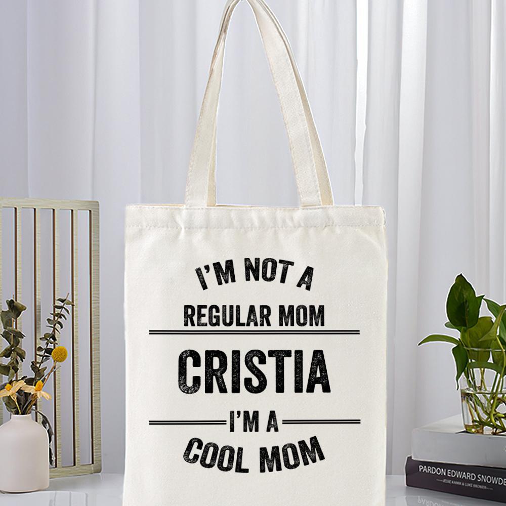custom canvas tote bag for mom personalized beach bag reusable storage handbag