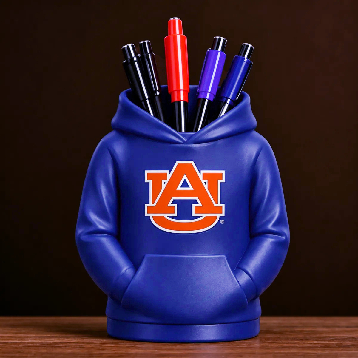 College Hoodie Desk Organizer, Pen Pencil and Utensil Holder, 3D Printed College Football Office and Kitchen Decor, Fan Gift - 