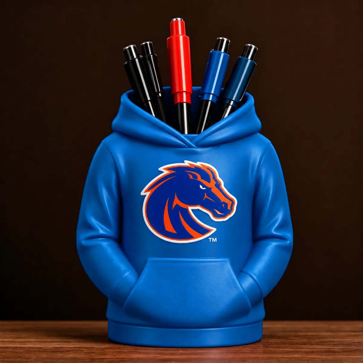 College Hoodie Desk Organizer, Pen Pencil and Utensil Holder, 3D Printed College Football Office and Kitchen Decor, Fan Gift - 