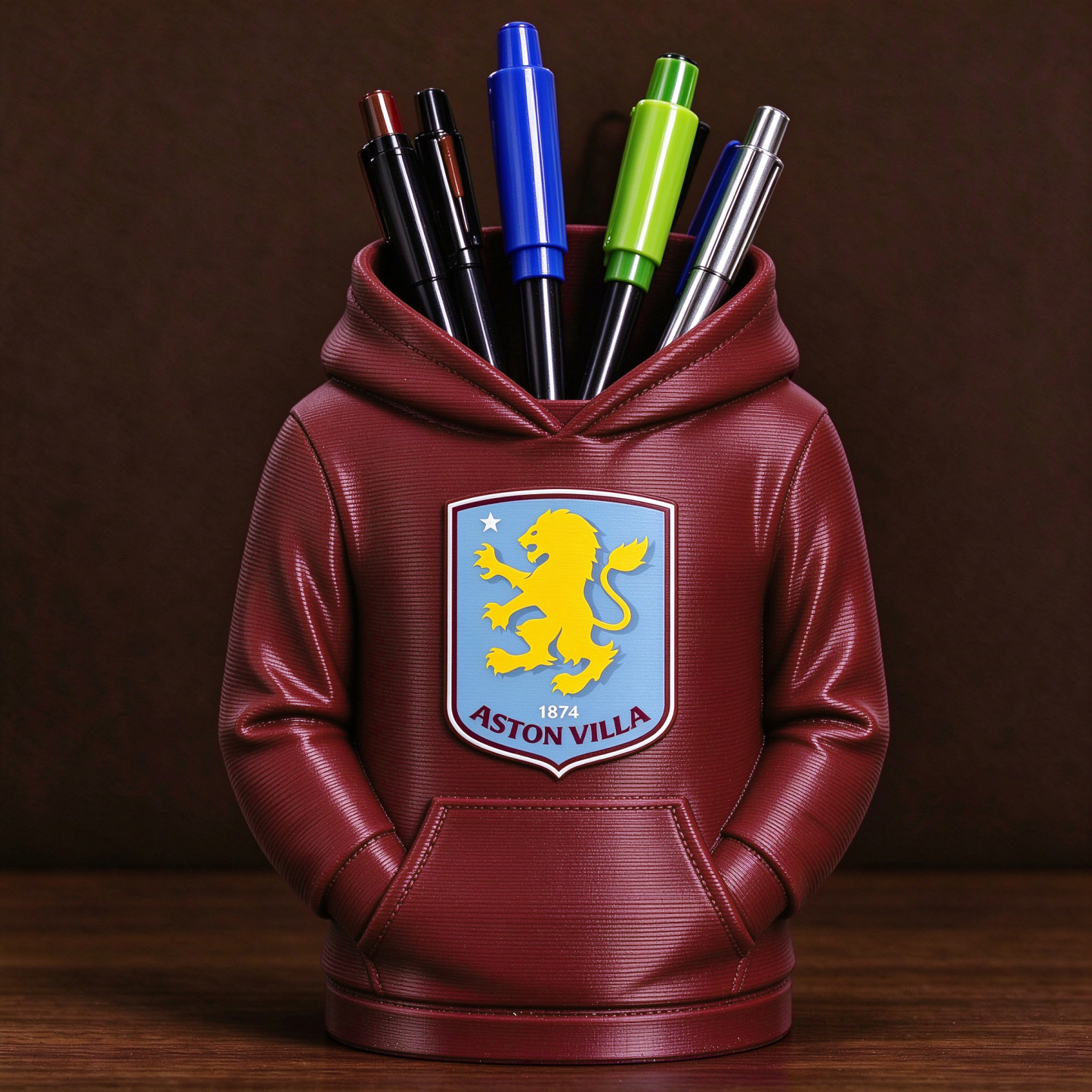 UK Football Hoodie Pen Holder 3D Printed Desk Organizer Soccer Fan Gift - 