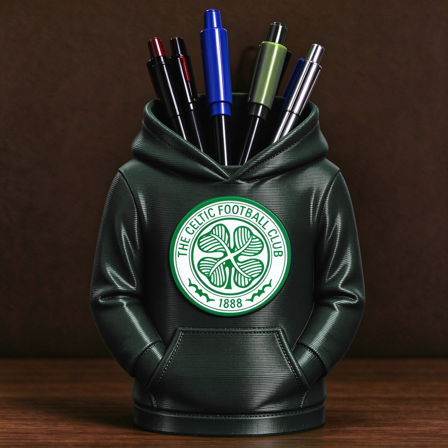 UK Football Hoodie Pen Holder 3D Printed Desk Organizer Soccer Fan Gift - 