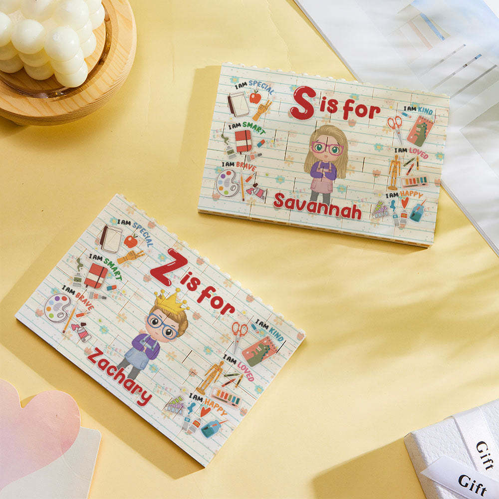Personalized Horizontal Building Brick My Dream Job Block Birthday Gift For Kids - 