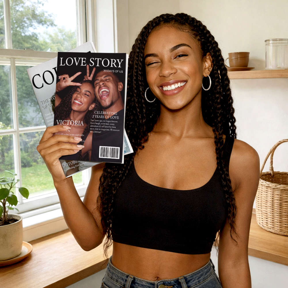 Personalized LOVE STORY Magazine for Couples on Valentine's Day - 