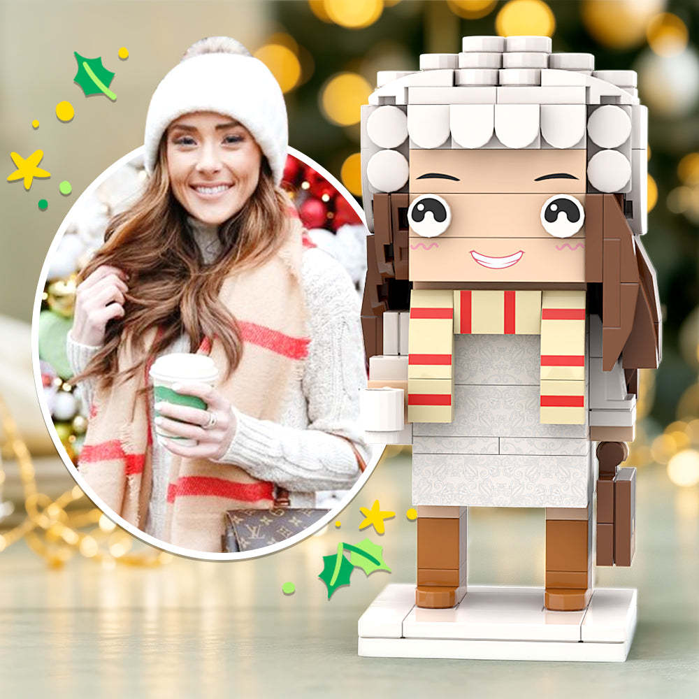 Christmas Gift Full Body Customizable 1 Person Custom Brick Figure Small Particle Block Toy Brick Me Figures - minebrickuk