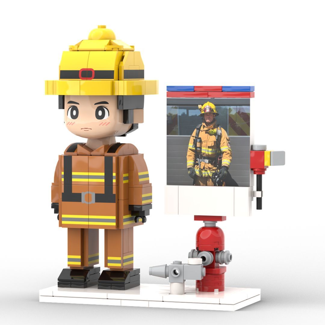 Gift for Baseballer Customizable 1 Person Gift Full Body Custom Brick Figures - 
