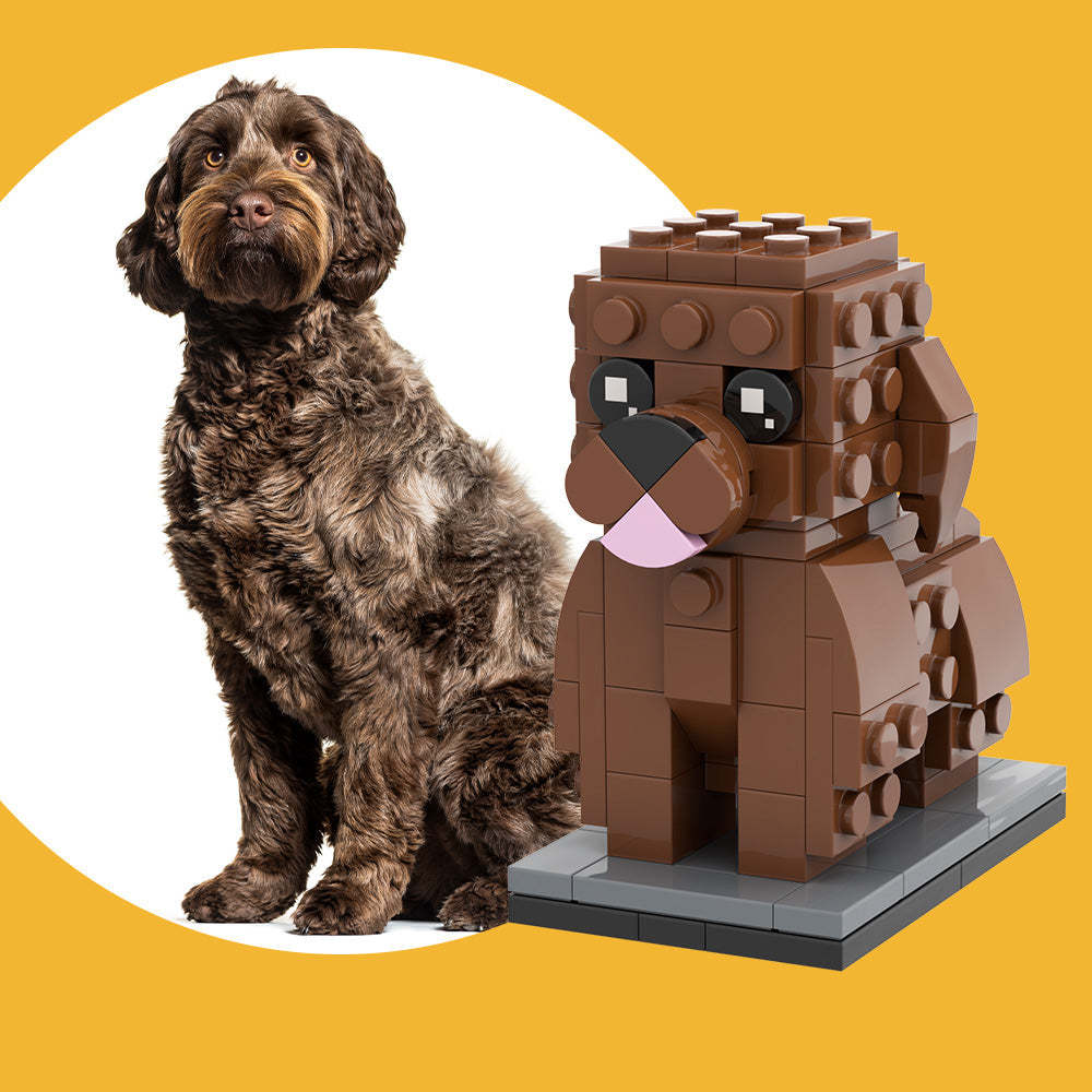 Custom Fully Body Customizable Giant Poodle 1 Dog Photo Custom Brick Figures Small Particle Block Brick Me Figures Customized Giant Poodle Only - minebrickuk