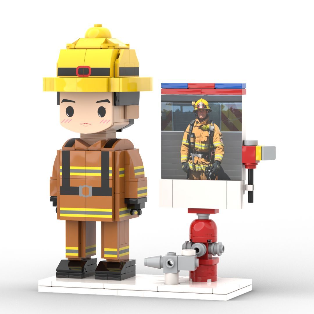 Gift for Baseballer Customizable 1 Person Gift Full Body Custom Brick Figures - 