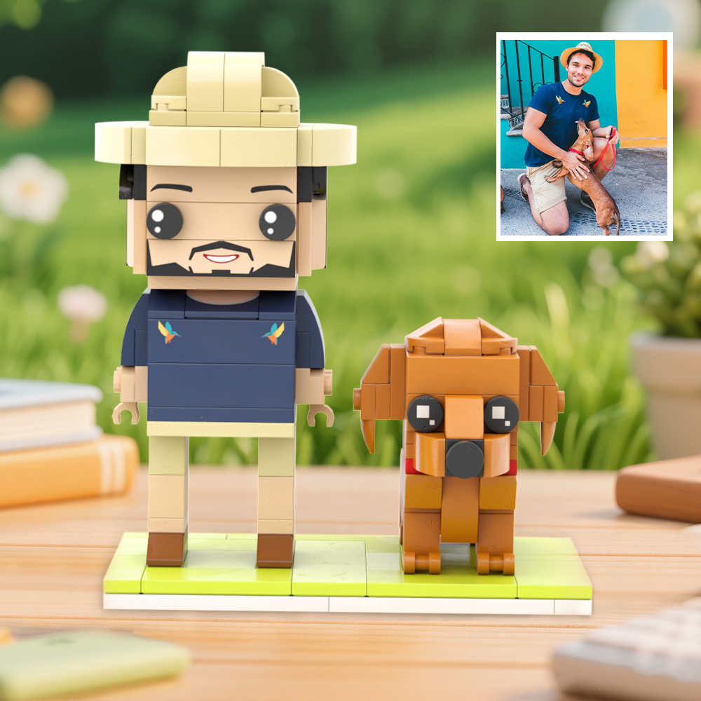 Personalized 1 People Fully Body People With Dog and Cat Pets Family Gifts