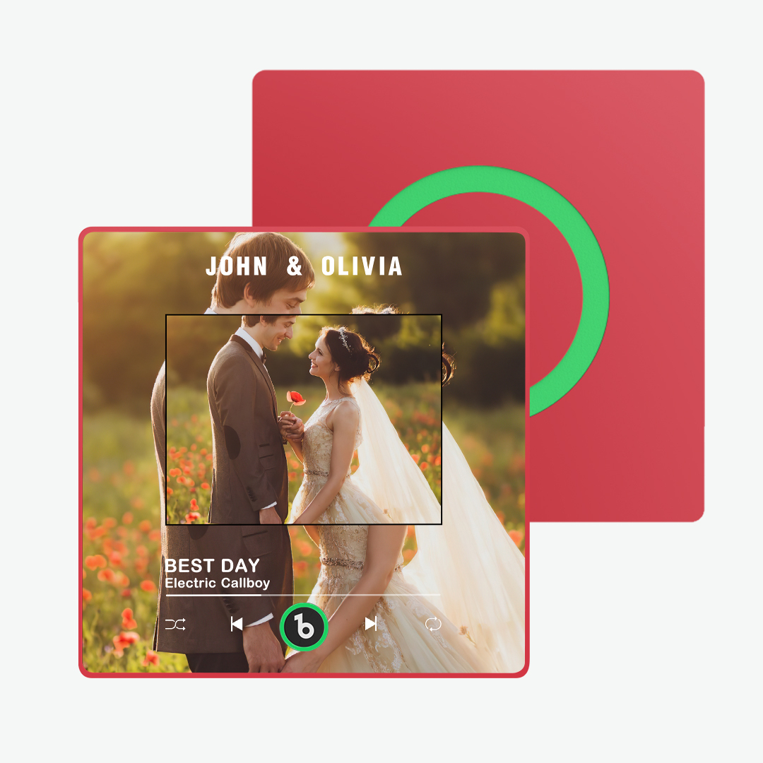 Custom Music Fridge Magnet Album Fridge Magnet with Colorful Frame Wedding Gifts - Get Photo Blanket