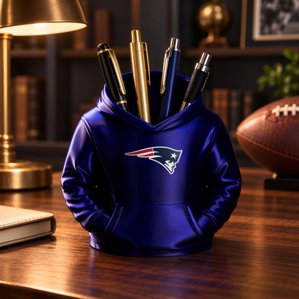 3D Printed Football Hoodie Pen Holder | Team Desk Organizer - 