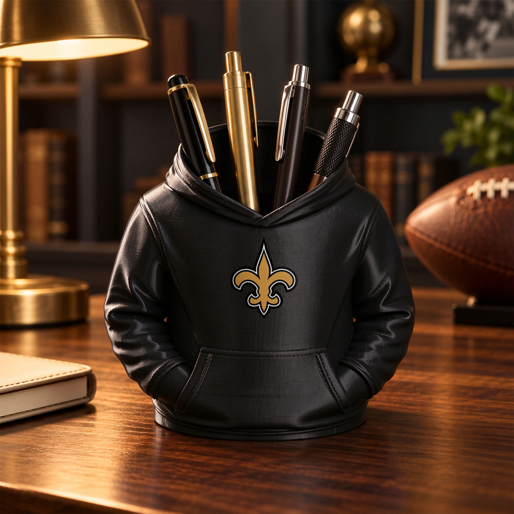 3D Printed Football Hoodie Pen Holder | Team Desk Organizer - 