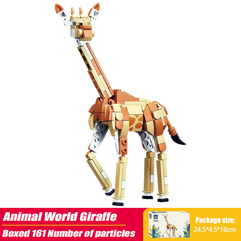 Wolf Action Figure Building Blocks Kit Animal Model Building Set Creative Collectible Bricks Toys for Kids - 