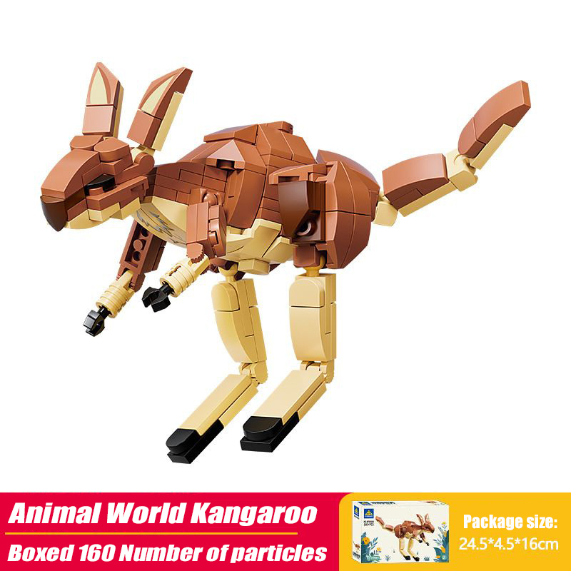 Wolf Action Figure Building Blocks Kit Animal Model Building Set Creative Collectible Bricks Toys for Kids - 