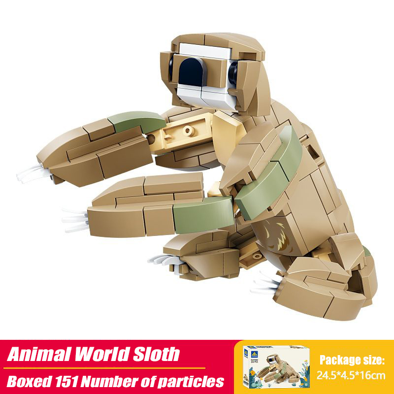 Wolf Action Figure Building Blocks Kit Animal Model Building Set Creative Collectible Bricks Toys for Kids - 