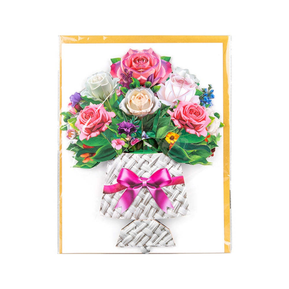 3D Greeting Card Flower Bouquet Card Mother's Day Gifts for Mum - 