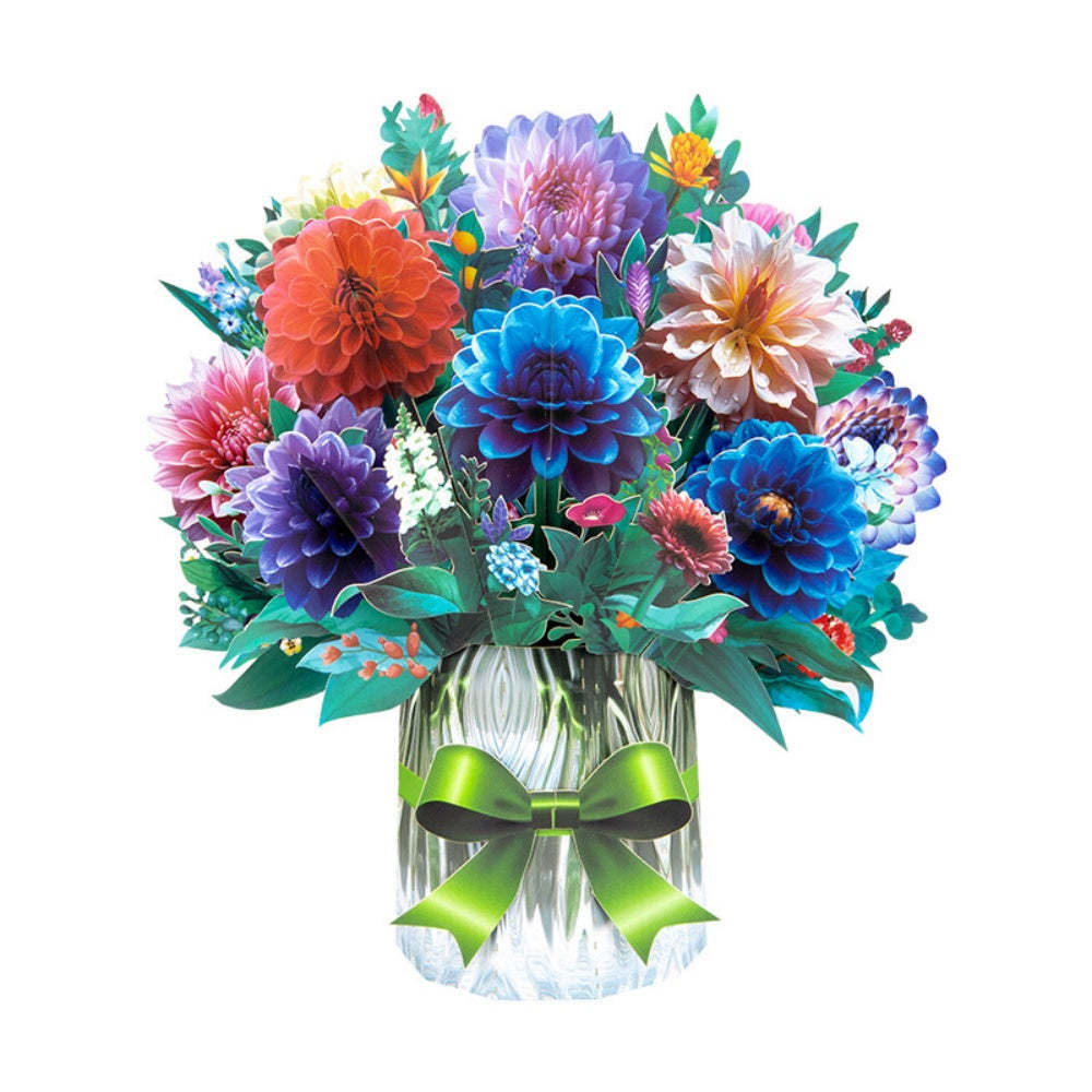 3D Greeting Card Flower Bouquet Card Mother's Day Gifts for Mum - 