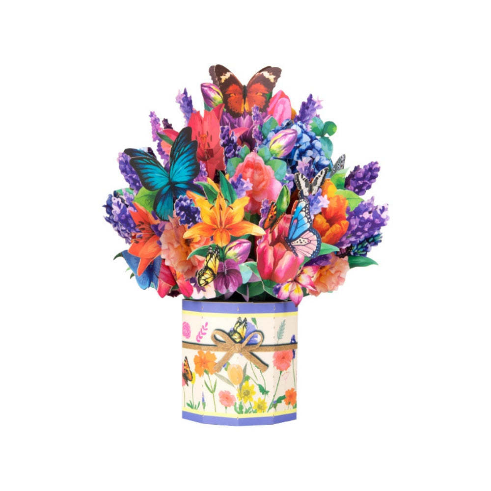 Flower Bouquet Card 3D Greeting Card Mother's Day Gifts for Mum - 