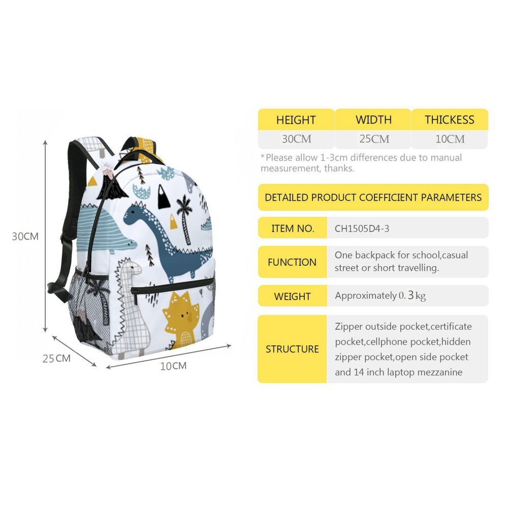 School Backpack Dinosaur Kids Bookbag Preschool Kindergarten School Bag for Boys Girls - mysiliconefoodbag