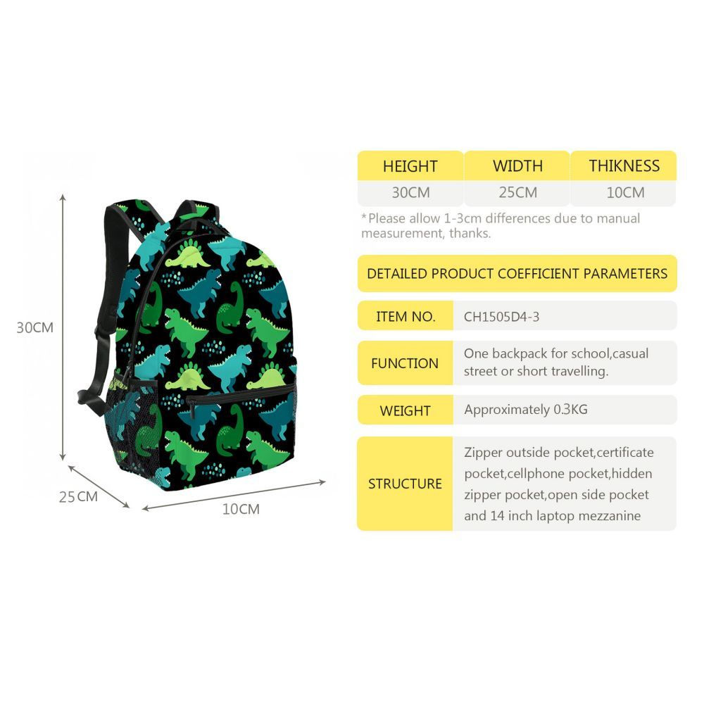 School Backpack Dinosaur Kids Bookbag Preschool Kindergarten School Bag for Boys Girls - mysiliconefoodbag