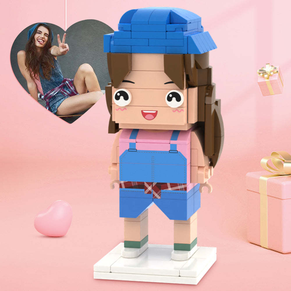 Valentine's Day Gifts Full Body Customizable 1 Person Brick Figures Custom Brick Figures Personalized Small Particle Block Toy - minebrickuk