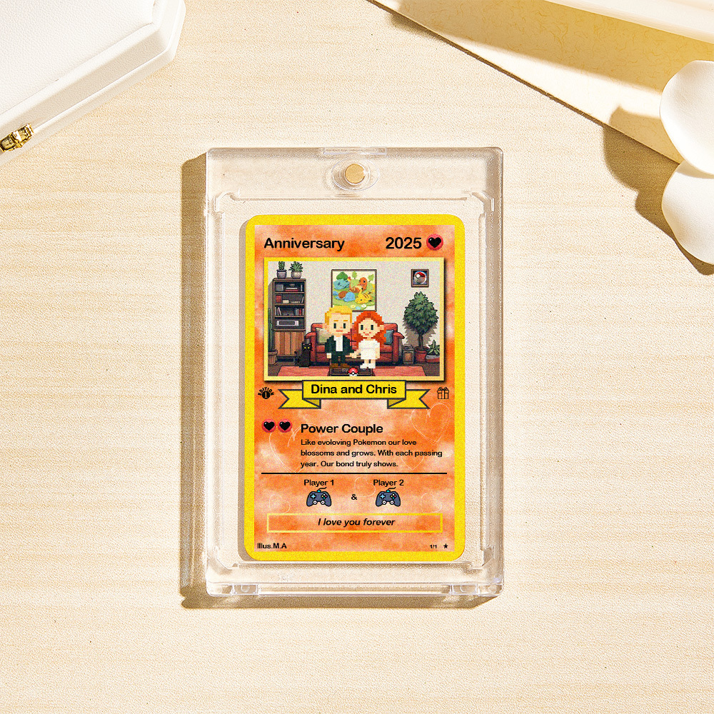 Custom Anniversary  Card, Custom AnimeCard, Custom Trading Card,  Proposal Card, Anniversary, Wedding Card, TCG, Custom Trading card - 