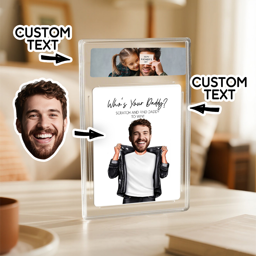Custom Father's Day Poke Card Custom Poke Card Gift For Dad, Father's Day Gift, Custom Present - 