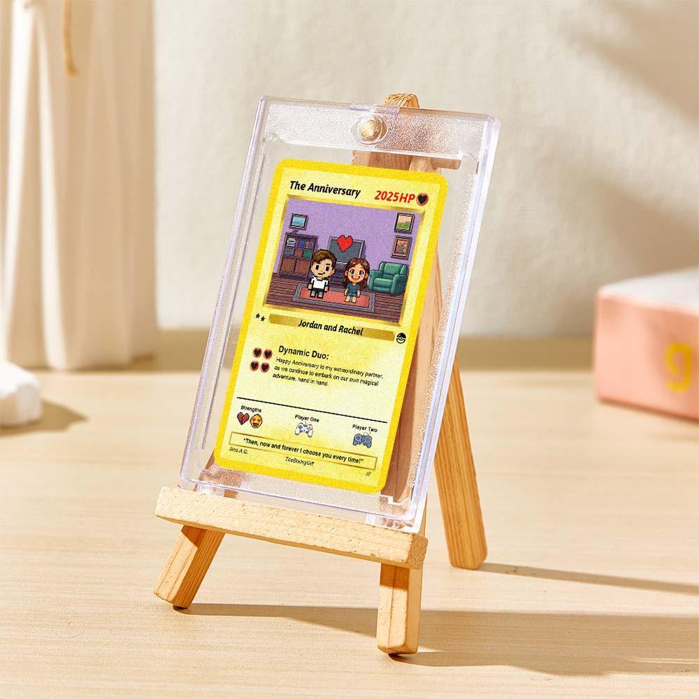 Custom Anniversary Anime Card Gift for Him or Her, Wedding or Valentine Card - 