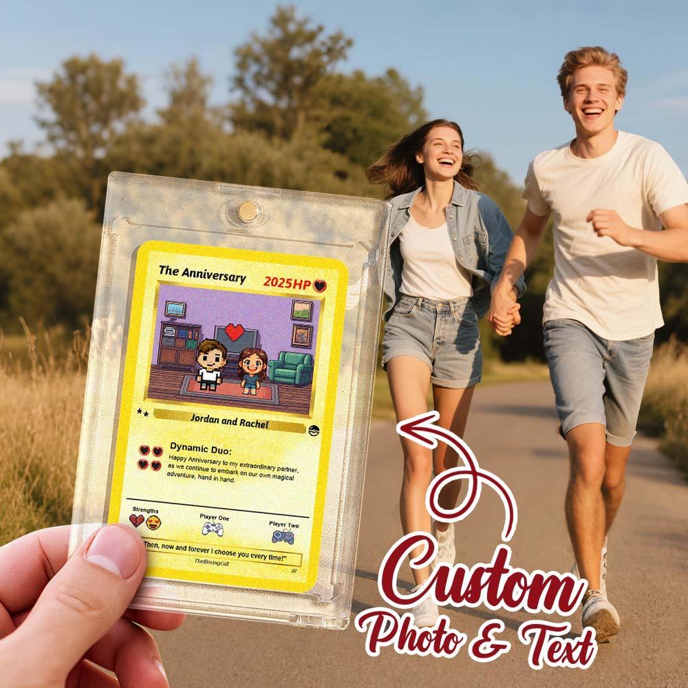 Custom Anniversary Anime Card Gift for Him or Her, Wedding or Valentine Card - 