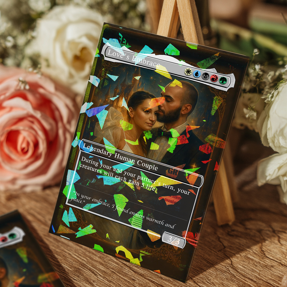 Custom Anime Couples Magic Card Personalized Photo Magic Anime Card Anniversary Gift for Couples - 