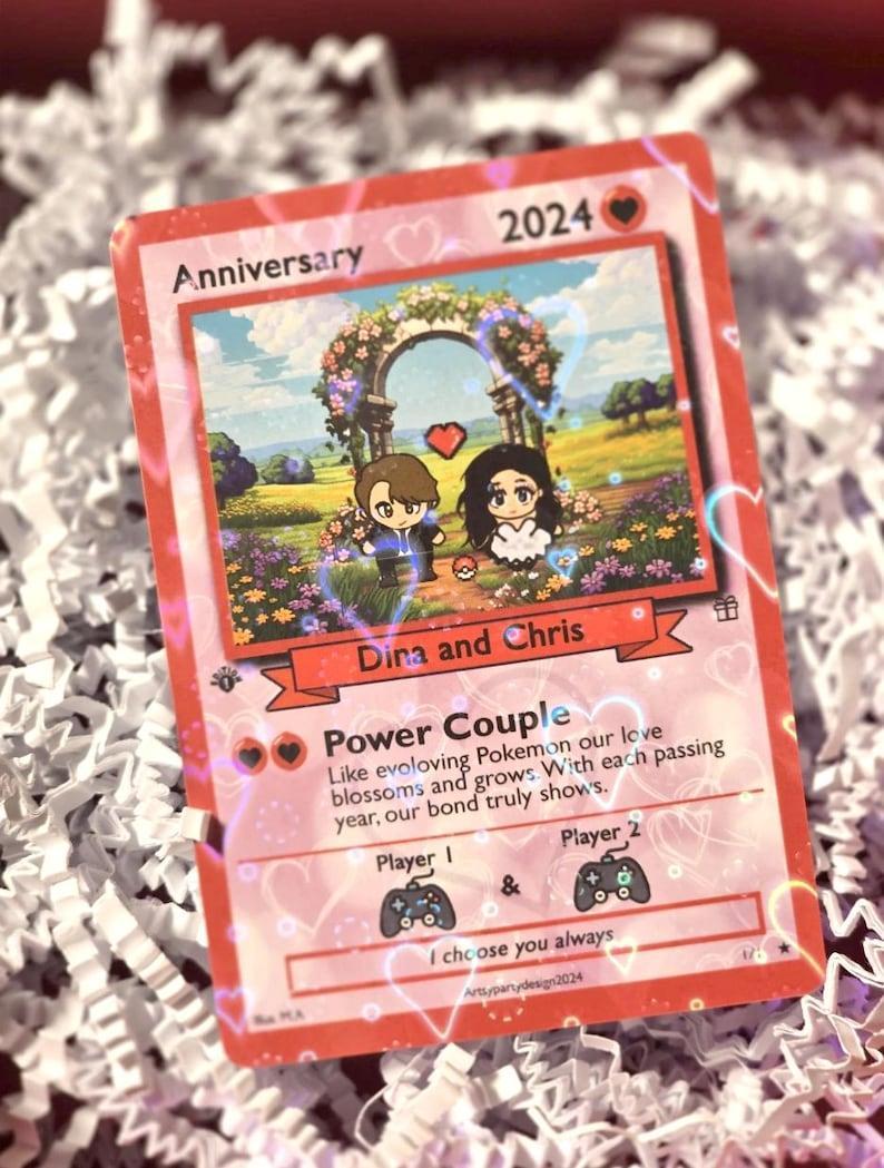 Custom Anniversary  Card, Custom AnimeCard, Custom Trading Card,  Proposal Card, Anniversary, Wedding Card, TCG, Custom Trading card - 