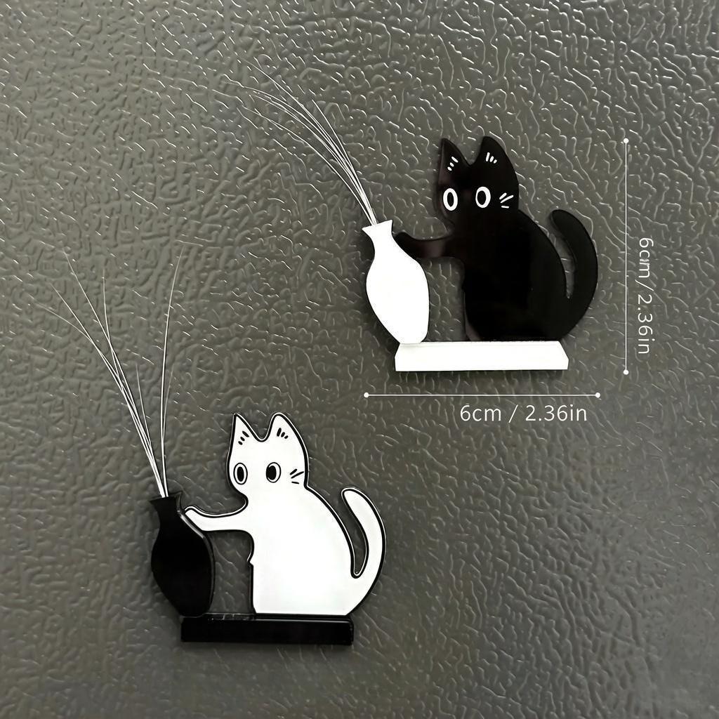 Handmade Cat Whisker Collector – Acrylic Magnetic Fridge Holder | Mini Keepsake, Pet Memorial Keepsake, Gift for Cat Lovers - 