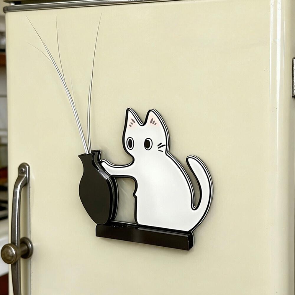 Handmade Cat Whisker Collector – Acrylic Magnetic Fridge Holder | Mini Keepsake, Pet Memorial Keepsake, Gift for Cat Lovers - 