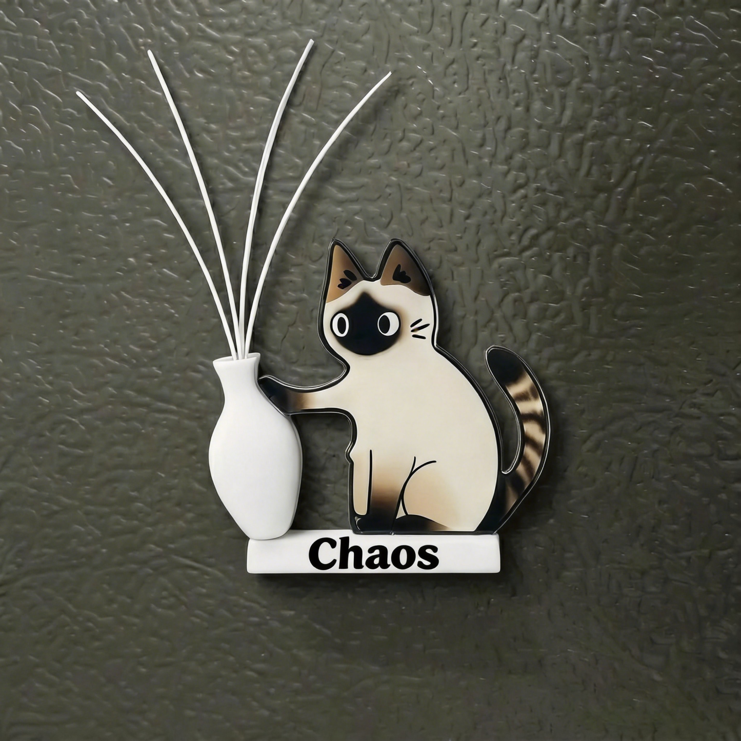 Handmade Cat Whisker Collector – Acrylic Magnetic Fridge Holder | Mini Keepsake, Pet Memorial Keepsake, Gift for Cat Lovers - 