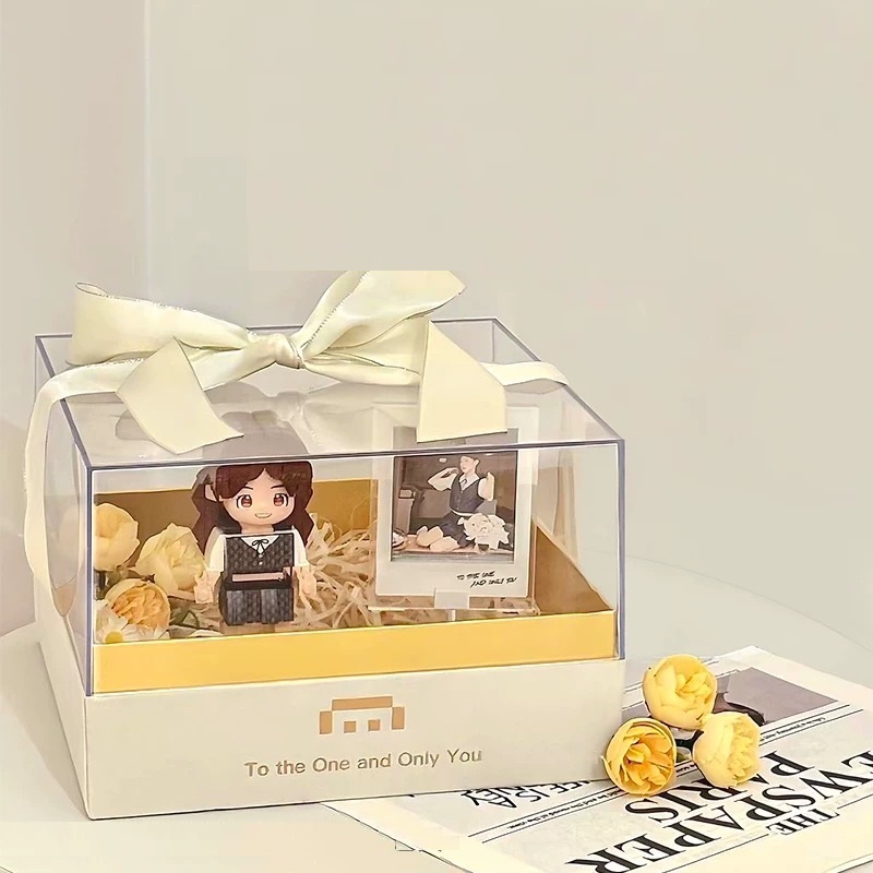 (No Brick Figures) Exclusive transparent acrylic gift box
