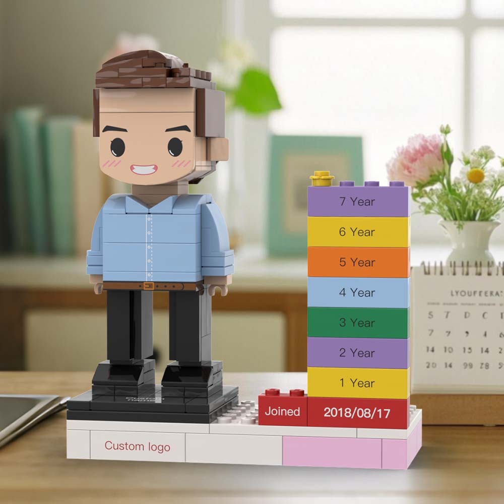 Anniversary Gift for Employment Custom Brick Figures Perfect Gift For Him/Her - 