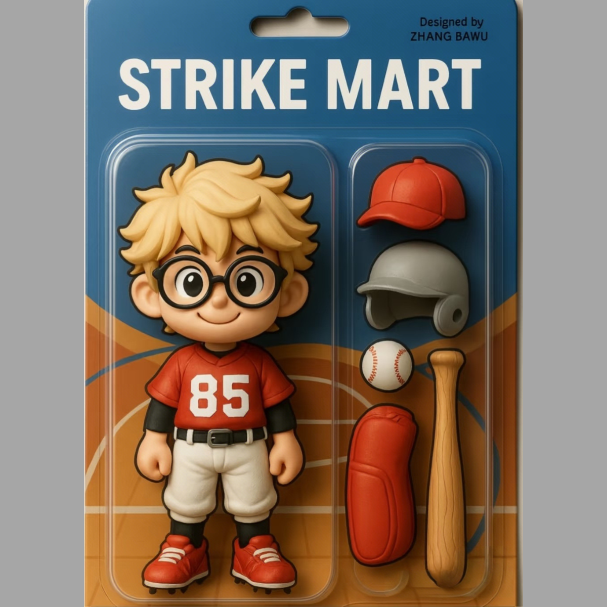 Custom 3D Effect Baseball Player Figure Pack Packaging Personalized Face Baseball Player Car Hanger Gift For Baseball Lover - 