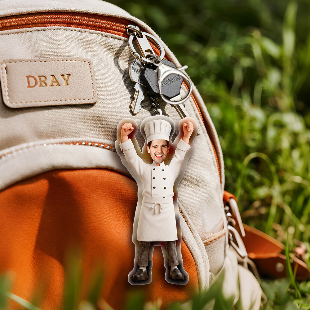 Custom Photo Doll Twistable Mini Me Doll Keychain, Funny Bag Charm - 