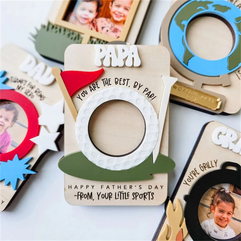 Father's Day Fridge Photo Magnet | Father's Day Gift | Gift for Dad | Gift for Grandpa | Photo Frame | Photo Magnet | Personalized Gift - 