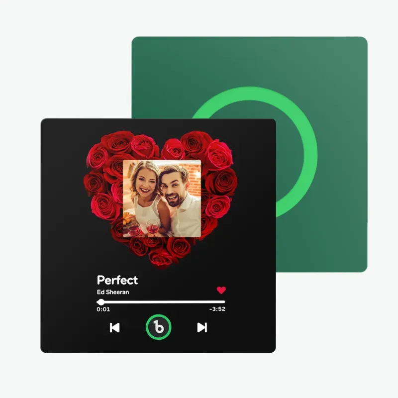 Valentine's Day Gifts Upgrade Custom Music Fridge Magnet Colorful Frame Album Fridge Magnet Can Play Songs Gift for Couple - 