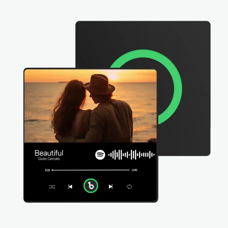 Valentine's Day Gifts Upgrade Custom Music Fridge Magnet Colorful Frame Album Fridge Magnet Can Play Songs Gift for Couple - 