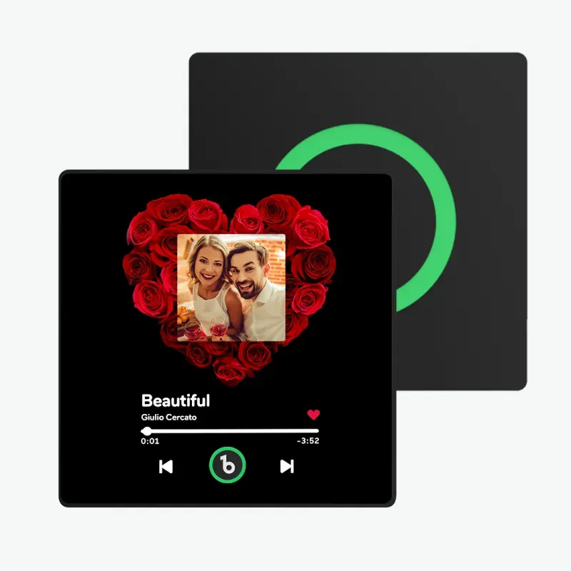 Valentine's Day Gifts Upgrade Custom Music Fridge Magnet Colorful Frame Album Fridge Magnet Can Play Songs Gift for Couple - 