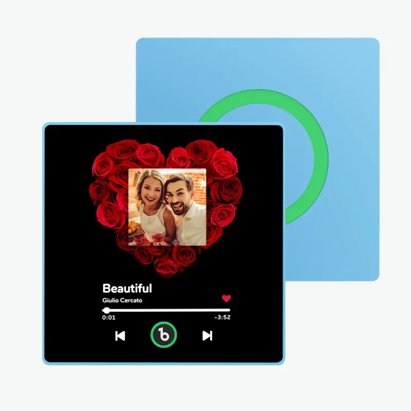 Valentine's Day Gifts Upgrade Custom Music Fridge Magnet Colorful Frame Album Fridge Magnet Can Play Songs Gift for Couple - 