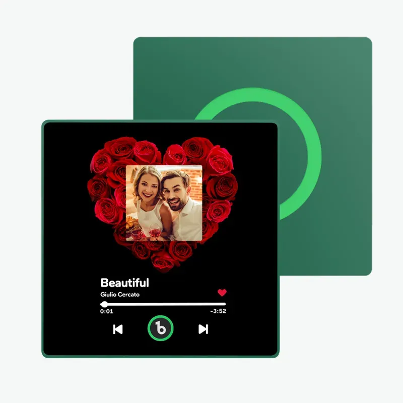 Valentine's Day Gifts Upgrade Custom Music Fridge Magnet Colorful Frame Album Fridge Magnet Can Play Songs Gift for Couple - 